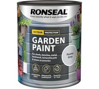 SuperGift.com Garden paint adds colour, waterproofs, and improves water repellence (Pewter Grey, 0.75 Liters)