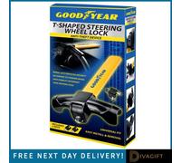 SuperGift.com Goodyear T-Shape Steering Wheel Lock Heavy Duty Vehicle Security Lock