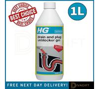 SuperGift.com Hg Drain & Plug Unblocker Gel Liquid Hair, Grease & Drain Blockage Remover 1L