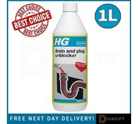 SuperGift.com Hg Drain & Plug Unblocker Liquid Drain Cleaner For Sinks, Showers & Plugholes 1L