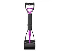 Pet Waste Picker - Foldable Dog Poop Scooper For Grass With A Long Handle, Portable Pet Pooper Scooper For Dogs And Cats (Purple)