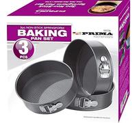 SuperGift.com Prima 3 Piece Springform Baking Pan Cake Tin Set 22Cm 24Cm 26Cm