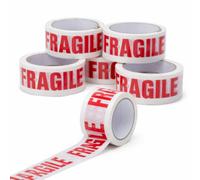 SuperGift.com Prima 6 Roll Fragile Packing Tape 48mm X 50M