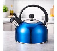 SuperGift.com Prima Stainless Steel Whistling Kettle(Blue) 2.5L