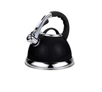 SuperGift.com Prima Stainless Whisting Kettle In Black & Chrome 3.5L