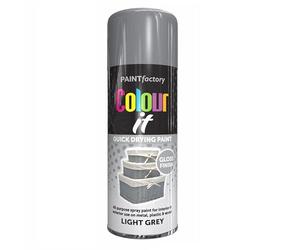 SuperGift.com Proper Light Grey All Purpose Aerosol Spray Paint 400ml Quick Drying Spray, Fast Dry and Excellent Coverage for Metal, Wood, Plastic and More by Diva Gift