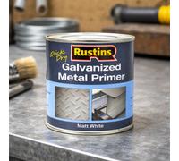 SuperGift.com Rustins Galvanized Metal Primer Matt White Tin 250Ml