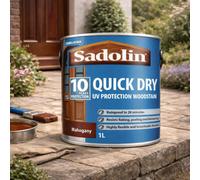 SuperGift.com Sadolin 10 Year Quick Dry Woodstain Mahogany Tin 1L