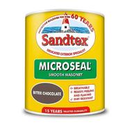 SuperGift.com Sandtex Microseal Smooth Masonry Paint Bitter Chocolate 2.5L Weatherproof Exterior Masonry Paint
