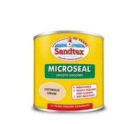 SuperGift.com Sandtex Microseal Smooth Masonry Paint Cotswold Cream 150Ml Exterior Masonry Paint