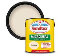 SuperGift.com Sandtex Microseal Smooth Masonry Paint Magnolia 2.5L Weatherproof Exterior Masonry Paint