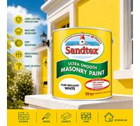 SuperGift.com Sandtex Ultra Smooth Masonry Brilliant White Paint 2.5L