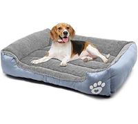SuperGift.com Soft & Fluffy Pet Bed - Anti-Anxiety Washable Bed for Dogs and Cats - Non-Slip Base - Dog & Cat Bed - Warm and Cosy - Grey (Large)
