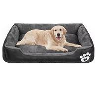 SuperGift.com Soft & Fluffy Pet Bed - Anti-Anxiety Washable Bed for Dogs and Cats - Non-Slip Base - Dog & Cat Bed - Warm and Cosy - Grey (XXL)