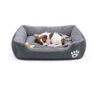 SuperGift.com Soft & Fluffy Pet Bed - Anti-Anxiety Washable Bed for Dogs and Cats - Non-Slip Base - Dog & Cat Bed - Warm and Cosy - Grey (Me