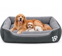 SuperGift.com Soft Fluffy Pet Bed for Dogs & Cats, Cosy Grey XX-Large | Soft & fluffy Medium pet bed with cosy,and non-slip base ,a warm comfortable resting space for dogs&cats.