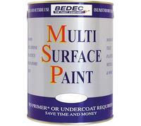 SuperGift.com Soft Satin Multi-Surface Paint 750ml - Durable Interior and Exterior Finish for Wood, Metal, Plastic, Masonry, Furniture, Cabinets, Doors, DIY and Home Improvement Projects - Soft White