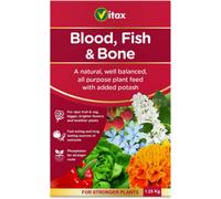 SuperGift.com Vitax Blood Fish & Bone 1.25Kg Organic-Based Fertiliser For Flowers, Vegetables, Fruit, Roses, Shrubs & Healthy Plant Growth