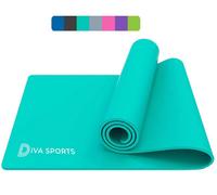 SuperGift.com Yoga Mat Extra Thick 15mm Non-Slip Pilates (Turquoise)