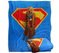 Supergirl And Logo Blue Silky Touch Super Soft Throw Blanket 152 X 127 Cm