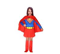 Ciao 11680.5-7 Supergirl Costume Disguise Girl Official DC Comics (Size 5-7 Years) Superman, Children, Blue/red