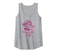 Supergirl Hearts Collage Tank Top, Women, Heather Grey, X-Large