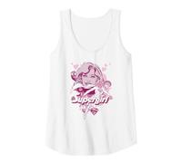 Supergirl Hearts Collage Tank Top, Women, White, Medium