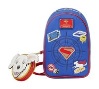 Loungefly Warner Bros.: DC Supergirl - Krypto - Sling Crossbody with Coin Bag - Large Compartment - Great for Kids & Adults - Collectible Bags