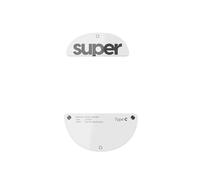 Superglide Glass Mouse Skates - Consistent Controllable Glide, Polished Round Edge, Super Balanced Gaming Mouse Feet with Durable Sole for Pulsar JV-X Pro Series (Type-C, White)