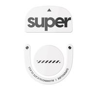 Superglide Glass Mouse Skates for Logitech G Pro X Superlight 2 (Type-C, White) - Ultra Smooth Glide, Durable Glass Mouse Feet