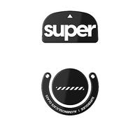 Superglide Glass Mouse Skates for Logitech G Pro X Superlight1 (Type-C, Black) - Polished Round Edge, Ultra Smooth, Durable Gaming Mouse Feet