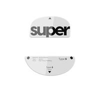 Superglide Glass Mouse Skates - Super Smooth Glide, Polished Round Edge, Super Fast Gaming Mouse Feet with Durable Sole for Pulsar ZywOo (Type-S, White)