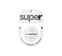 Superglide Glass Mouse Skates - Super Smooth Glide, Polished Round Edge, Super Fast Gaming Mouse Feet with Durable Sole for Logitech G Pro X Superlight2 (Type-S, White)