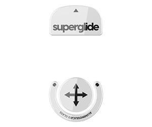 Superglide Glass Mouse Skates - Super Smooth Glide, Polished Round Edge, Super Fast Gaming Mouse Feet with Durable Sole for Logitech G Pro X Superlight1 (Type-S, White)