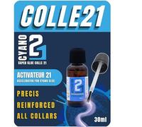Superglue Activator Colle21 - 30ml | Instant Activation for Cyanoacrylate Glue | Fast and Precise Bonding with Applicator Brush