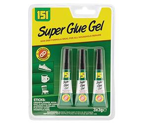 Superglue Gel Triple Pack Extra Strong Non Drip Adhesive Glue 3 x 3g, Super Glue