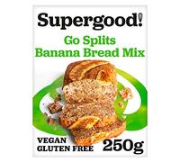 SUPERGOOD BAKERY Vegan Banana Bread Mix (1 x 250g) Gluten Free Banana Cake Mix, Dairy Free Cake Mix, Superfood Bakery Vegan Baking Kit, Vegan Cake Mix & Vegan Cupcake Mix For Muffins, Makes 1 Cake