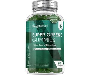 Supergreens - 90 Gummies - for hair & skin - Digestive support - Immune support