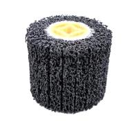 SuperGrindz Strip and Clean Abrasive Drum Paint and Rust Remover, 40 Grit Wire Drawing Polishing Wheel for Metal Wood Surface Conditioning Clean Descale Welds Oxidation Removal, 4.5" x 4" 115x100x19mm