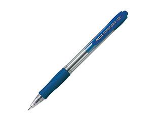 Supergrip Retractable Ballpoint Pen - Blue - Medium 1.0mm Tip - Pilotaa