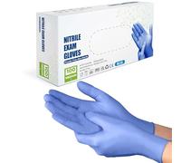 SUPERGUARD GB Blue Nitrile Gloves - Disposable Gloves for Food Handling, Medical, & Industrial - Non-Latex and Powder Free Hand Gloves for Single Use - Size L (Pack of 100)