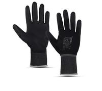 SUPERGUARD GB Work Gloves - PU-Coated Nitrile Nylon Gloves for Rail, Agriculture, Mechanics, Industry & General Duty Work - Protective Hand Gloves with Secure Grip - Size X-Large (Pack of 12 Pair)
