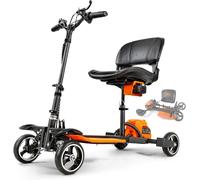 Superhandy 4-Wheels Lightweight Foldable Mobility Scooter 330lbs Capacity in Black Superhandy Black