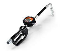 SuperHandy Digital Oil Control Valve Flow Meter Dispenser Nozzle 10 GPM / 35 LPM Heavy Duty Air Operated Pneumatic 1/2" Inch NPT Inlet Pressure Range 7-725 Psi Flexible Spout (Not for Gasoline)