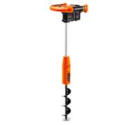 SuperHandy Earth Auger Electric Power Head w/ 30cm x 8cm Auger Bit 20V 4Ah Rechargeable Battery/Charger for Earth Burrowing/Drilling & Post Hole Digging