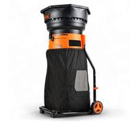 SuperHandy Electric Bladeless Leaf Mulcher Shredder for Garden Leaves | 1800W Motor, 16:1 mulch ratio, 50cm Funnel, 80L collection bag, 6m extension cord and 8.5kg lightweight design