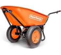 SuperHandy Electric Wheelbarrow - 48V Li-Ion Battery, 150kg Capacity, 85L Steel Powder Coated Tub, Material & Debris Hauler Utility Cart