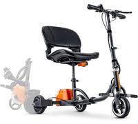 Superhandy Folding Long Range Mobility Scooter 3 Wheel in Black Superhandy Black