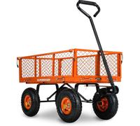 Superhandy Heavy Duty Wagon Utility Cart 400 Lbs Capacity With Removable Mesh Sides And Durable Rubber Wheels
