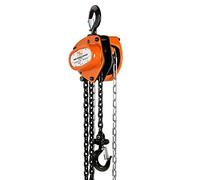 SuperHandy Manual Chain Block Hoist Come Along 1 TON 2200LBS Capacity 10FT Lift Heavy Duty Hooks Commercial Grade Steel for Lifting Pulling Construction Building Garages Warehouse Automotive Machinery